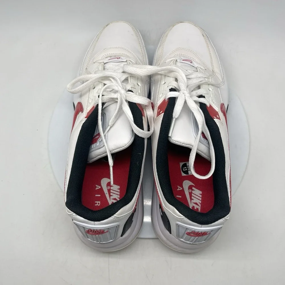 Nike Air Max LTD 3 Shoes Mens 13 White Red Running Low‎ Top Sneakers BV1171-100